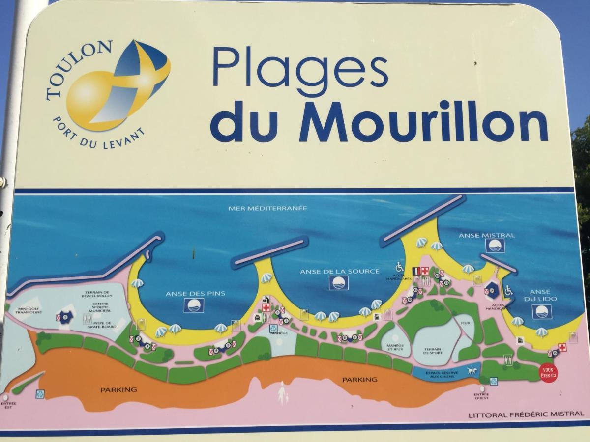 Goeland 3, Climatise, Wifi, Balcons Petite Vue Mer Laterale Au 3 Eme Etage Sans Ascenseur ตูลง ภายนอก รูปภาพ
